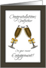 Congratulations Godfather on Your Recent Engagement with Champagne card