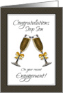 Congratulations Step Son on Recent Engagement with Champagne Toast card