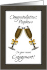 Congratulations Nephew on Your Recent Engagement with Champagne Toast card