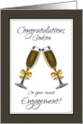 Congratulations Godson on Your Recent Engagement with Champagne Toast card