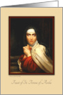 Feast of St. Teresa of Avila with Portrait of Carmelite Nun in Prayer card