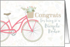 Congratulations for Being in Bicycle Rodeo with Pink Bicycle card