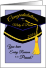 2016 Graduation Congratulations Mindy & Brian-Every Reason to be Proud card