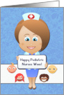 Happy Pediatric Nurses Week with Nurse and Diverse Kids’ Faces card