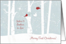 Merry First Christmas to Sister and Brother in Law with Love Birds card