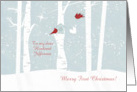 Newlywed’s First Christmas with Custom Names and Nature Night Scene card