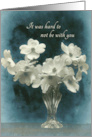Hard to Not Be with You at the Memorial or Funeral with Elegant Design card