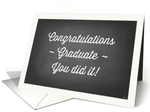 Congratulations Graduate With Retro Chalkboard Design card (1033669)