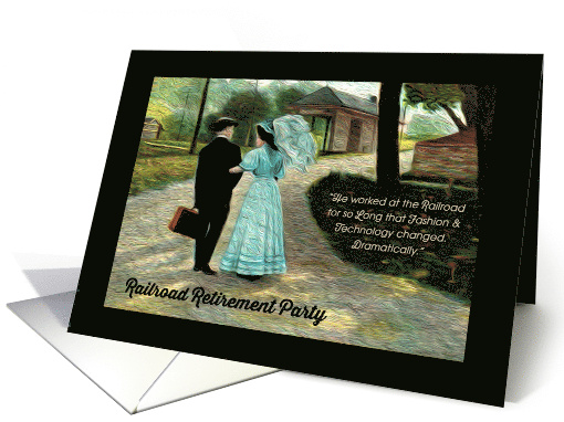 Humorous Railroad Retirement Party Invitation with... (1046095)