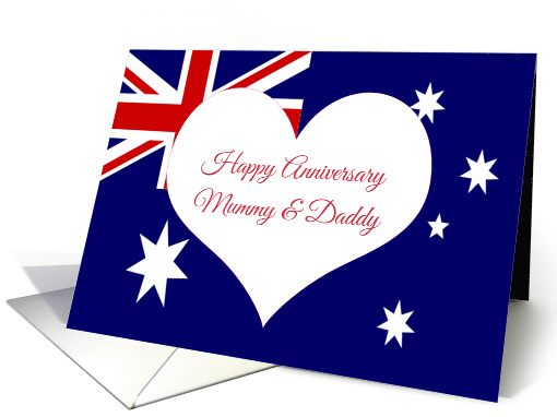 Happy Anniversary Mummy and Daddy with Australia Theme card (1074468)
