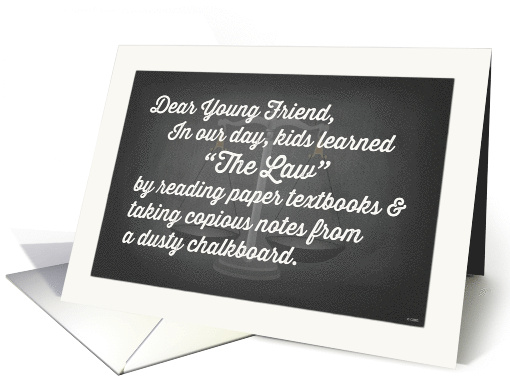 Congratulations Young Friend for Law School Graduation card (1077466)