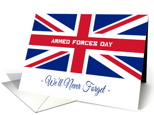 United Kingdom's Armed Forces Day We'll Never Forget card (1078650)