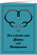 For Doctor Who Listens with Compassion with Blank Inside card