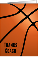 Thanks Basketball Coach Blank Note Card with Bold and Artistic Design card