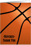 Thank You Basketball Referee with Elegant Basketball Design card