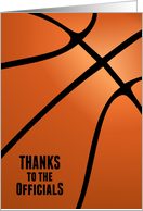 Thanks to the Basketball Officials with Elegant Design card