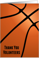 Thank You Basketball Volunteers with Artistic Basketball Design card
