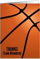 Thanks Basketball Team Members with Elegant Bold Design card