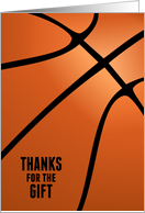 Thanks for the Gift with Artistic Basketball Design card