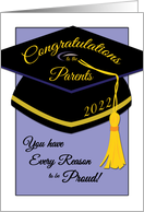 Congratulations to the Parents for Child’s 2022 Graduation card