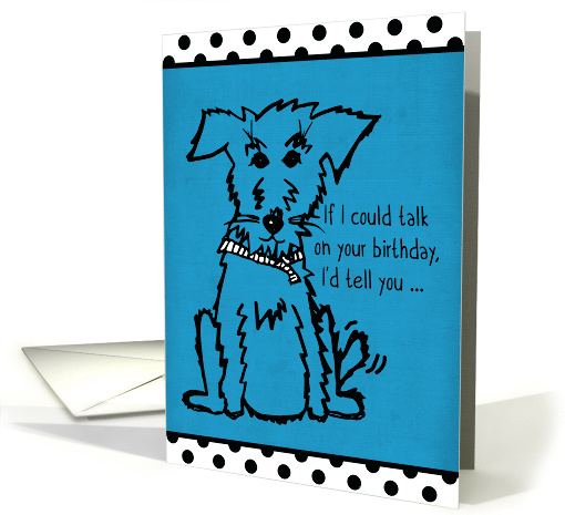 Dog Lover's Birthday with Cute Dog Thumping Tail card (1144956)