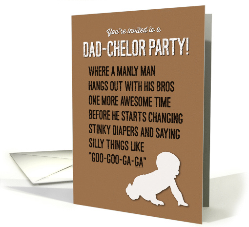 Funny Dad-chelor Dadchelor Baby Shower Party Invitation... (1284868)