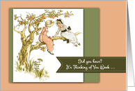 September’s National Thinking of You Week with Girls Talking in Tree card