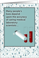 Thank You to Caring Medical Laboratory Scientist for Professionalism card