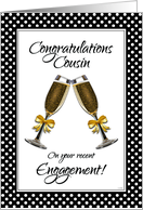 Congratulations Cousin on Your Recent Engagement with Polka Dots card