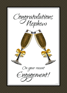 Congratulations Nephew on Your Recent Engagement with Champagne Toast