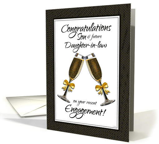 Congratulations Son and Future Daughter-in-law on Your Engagement card