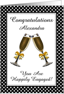 Congratulations You Are Happily Engaged with Customized Text card