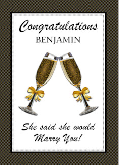 Congratulations She Said She Would Marry You with Customized Name