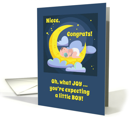 Congrats Niece You're Expecting a Little Boy with Moon... (1402892)