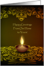 Happy Diwali Greetings From Our Home to Yours with Diya card