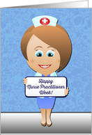 Happy National Nurse Practitioner Week in Cute Cartoon Style card