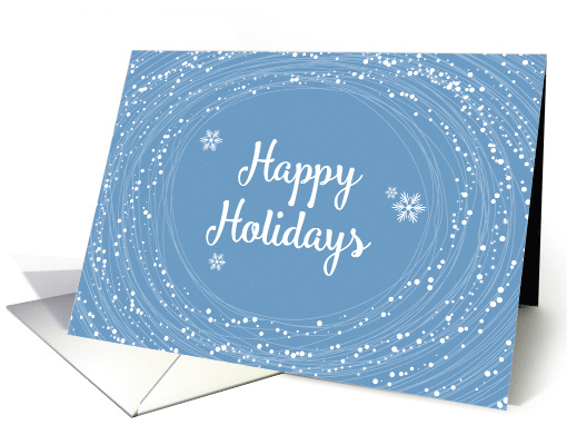 Happy Holidays with Elegant Swirling Snow Design with... (1412128)
