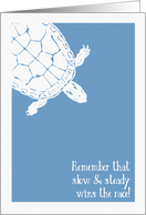 Encouragement that Slow and Steady Brings Success with Tortoise Image card