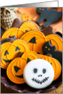 Attractive Plate of Halloween Cookies with Cheerful Message card