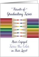 Graduation Congratulations for Parents of Twins for Any School Year card