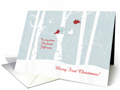 Newlywed's First Christmas with Custom Names and Nature... (1504412)