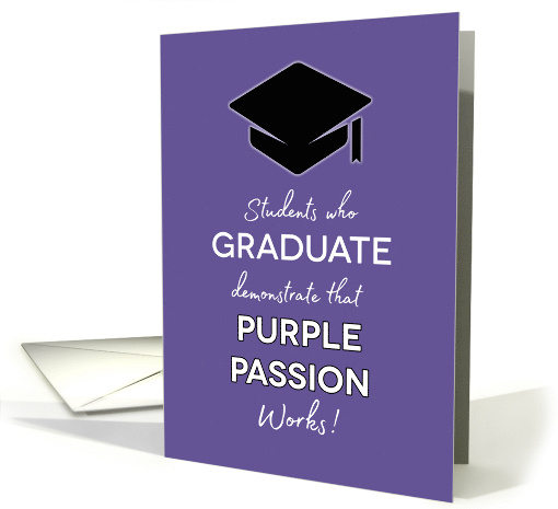 Graduation Congratulations with Purple Passion Works Theme card