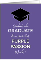 Graduation Congratulations with Purple Passion Works Theme card