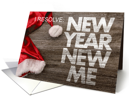 Funny New Year's Resolution with New Year New Me Announcement card