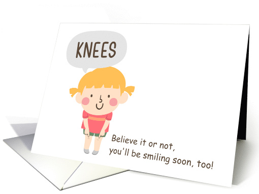 Cheerful Cute Get Well for Knee Replacement for Female card (1600176)
