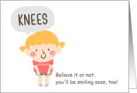 Cheerful Cute Get Well for Knee Replacement for Female card