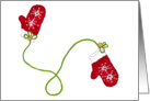 Red Christmas Mittens card