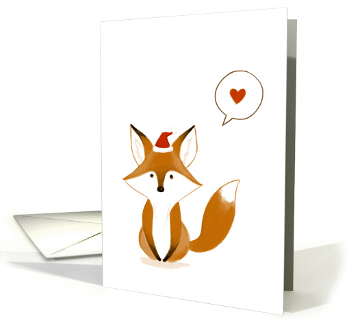 Cute Christmas Fox card (1003075)
