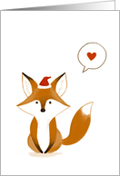 Cute Christmas Fox card