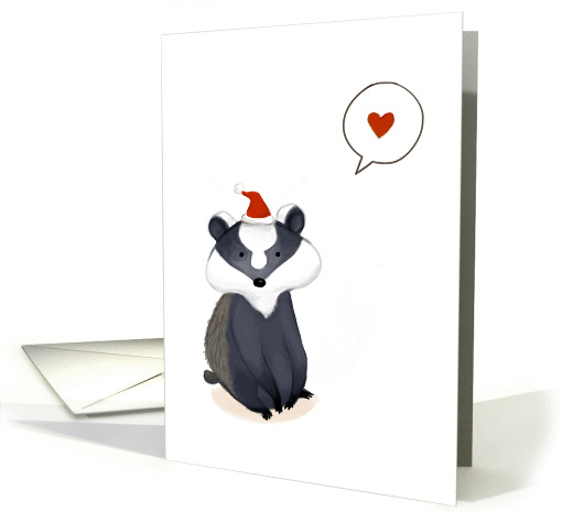 Cute Christmas Fox card (1003111)